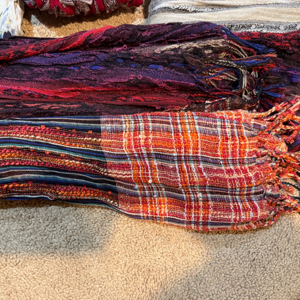 Multicolor Patterned Scarves Set Of 17 - image 2